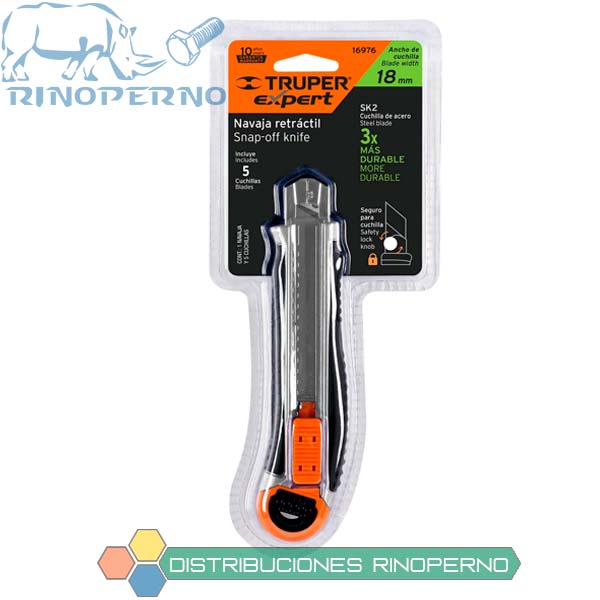 CUTTER CUCHILLA CON GRIP 18 MM